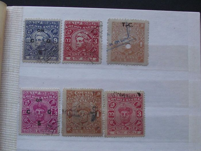 A extensive collection of Stamps from Indian States, presented in the album