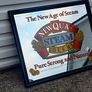 The New age of steam beer mirror ,,newquay,lovely advertising display beer mirror,,nice in any home bar or man cave pub restaurant etc, buyer collects, see pictures for condition, sold as seen. Image 6