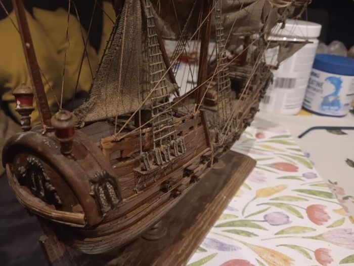 very old model of a ship