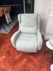 For Sale: 2 Swivel Armchairs in Grey