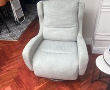 For Sale: 2 Swivel Armchairs in Grey