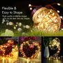 LED 10M 100 LED Copper Wire Lights, USB Powered, Dimmable with IP65 Waterproof Fairy Lights, Warm White Decorative String Lights for Party, Wedding, Garden and More Image 7