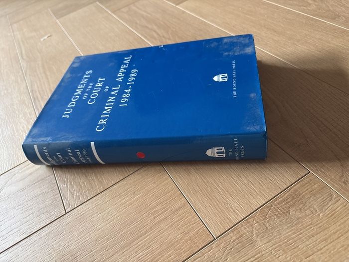 Judgments of the Court of Criminal Appeal, 1984 to 1989, Round Hall Press, hardcover with slip
