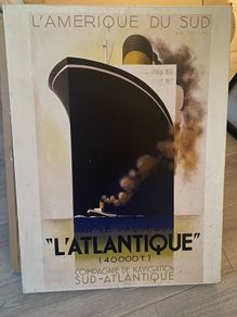 "L'Atlantique" Ocean Liner Canvas Wall Art