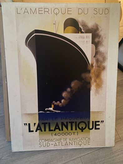 "L'Atlantique" Ocean Liner Canvas Wall Art