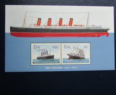 Ireland.Sinking the Lusitania.1915-2015.Sheet.MNH.