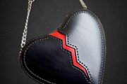 leather heart bag