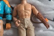 3 vintage action man dolls