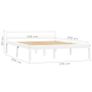 Bed Frame White Solid Pine Wood 140x200 cm Image 2