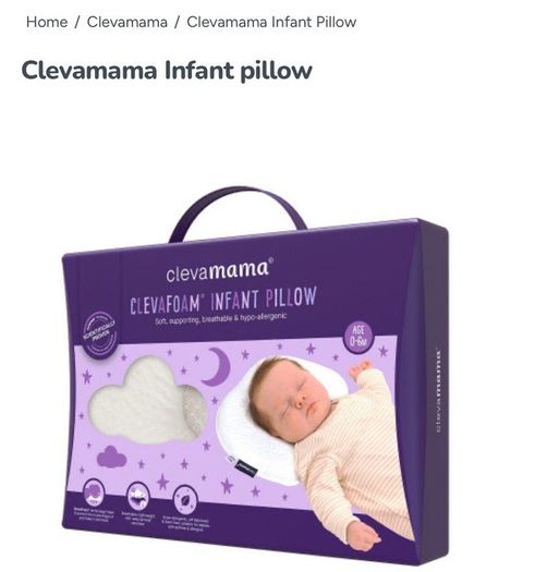 Two Clevamama Infant pillows