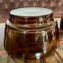 Vereco France Punch Set Amber Smoked Glass Matching Ladle 8 Cups with Handles & Hooks 1970s Image 3