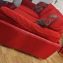 Red 1, 2, 3 mirage seater couch/Sofa and rug Image 4