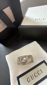 Gucci garden buckle sterling silver heavy ring