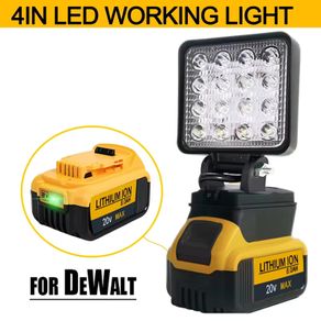 Led Light For Dewalt 18V Battery Portable Spotlight Cordless Outdoor Work Fishing Handheld Emergency Tool Light No Battery No USB