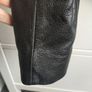 Zara Black Genuine Leather Biker Jacket - Size S Fits XS Image 10
