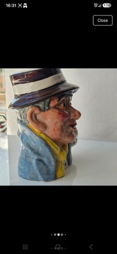 Vintage Ceramic Artful Dodger Character Jug Dickens Series Staffordshire