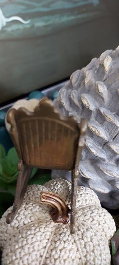 Vintage brass rocking chair