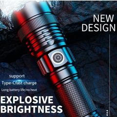 Super Bright LED Flashlight, Zoomable  Torch,