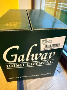 Vintage Galway Oranmore Crystal Wine Goblets x6