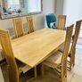 Caramel Beige Marble Dining Table with 6 Chairs- Excellent Condition Image 5