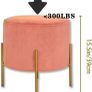 Black velvet dressing table stool Image 3