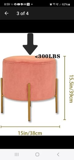 Black velvet dressing table stool