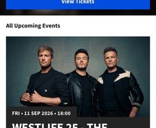 4 standing tickets for Westlife