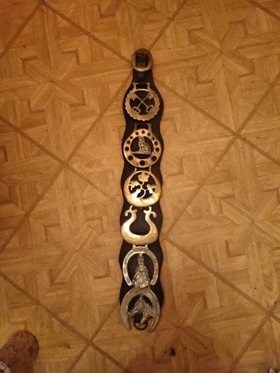 vintage horse brass leather