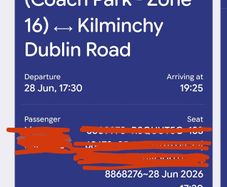 2 x Airport Bus tickets