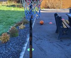 basketball stand and hoop