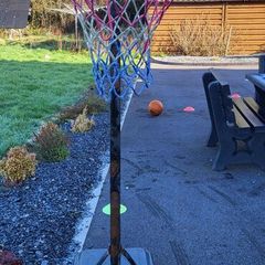 basketball stand and hoop