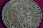 Antique 19th Century gilt bronze Jeton Frederick III German Emperor &amp; King of Prussia