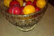 Antique vintage large bowl old cut glass.