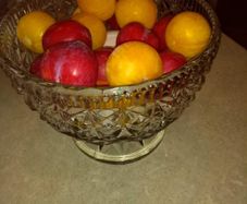 Antique vintage large bowl old cut glass.