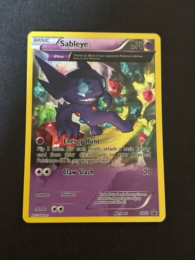 Pokemon card Sableye XY92 Black Star Promo Holo card..