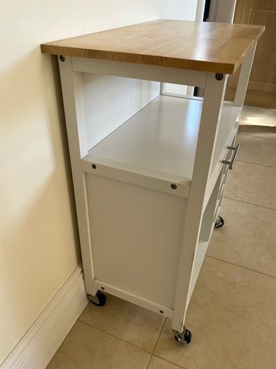 Rolling Table with Bottle Storage