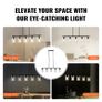 5-Light Kitchen Island Pendant Chandelier, Black Metal Frame with Clear Glass Shades, Adjustable Farmhouse Dining Room Light, E27 Fittings Image 3