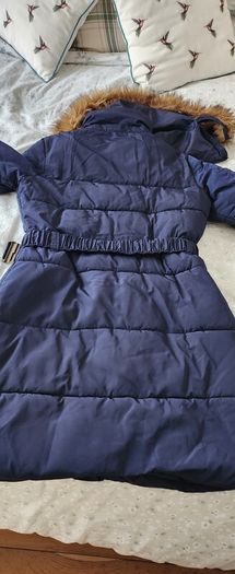 Navy Padded winter coat with Belt size M /12