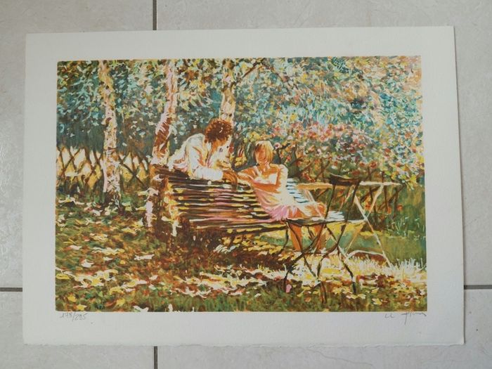 Limited edition lithograph The Little Romantics by Claude Fossoux 178/295