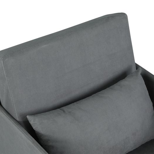Faux Suede Single Sofa bed W/Pillow (FREE SHIPPING)