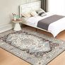 Washable Rugs Living Room Boho Rug for Bedroom Anti Slip Rugs Classic Large Rugs for Living Room Vintage Area Rugs Soft Short Pile Rug Washable Rugs Vintage 80x150CM Blue Image 4