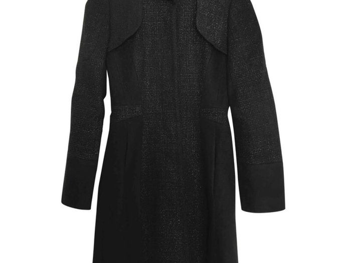Karen Millen Beautiful Coat Black Grey Tweed