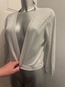 Joanna Hope silver bolero cardi size UK 16 EU44 Perfect condition Postage included