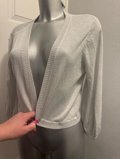 Joanna Hope silver bolero cardi size UK 16 EU44 Perfect condition Postage included