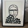 Framed modern art drawings of fashion girls Image 3