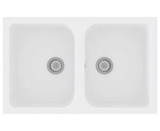 Kitchen Sink White 76 x 48 x 30 cm Quartz and Resin