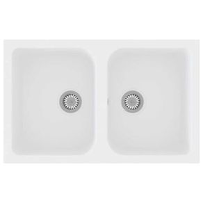 Kitchen Sink White 76 x 48 x 30 cm Quartz and Resin