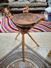 Vintage side bowl table