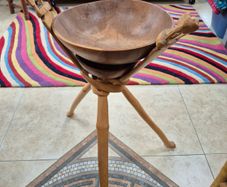 Vintage side bowl table