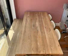 Solid Oak Dining Table and Bench